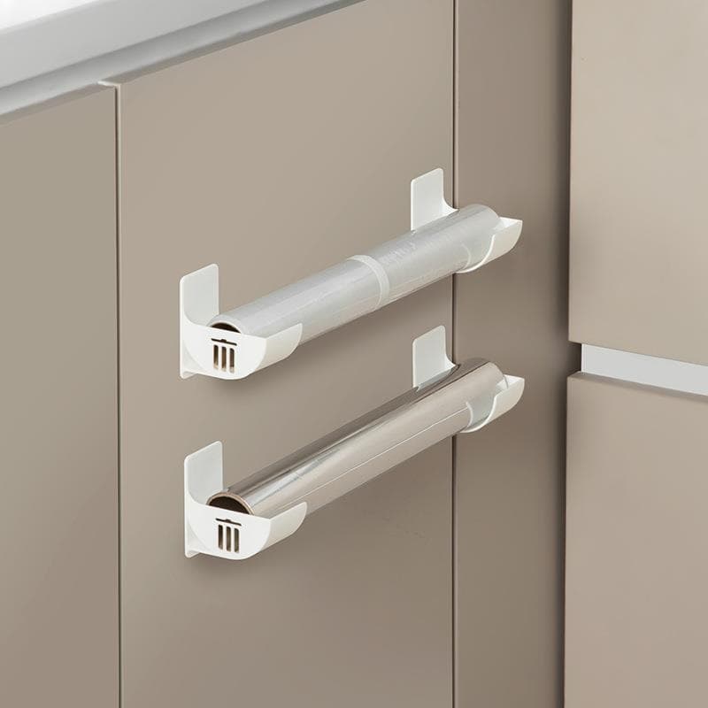 White 10-Pair Self-Adhesive Wall Mount Storage Holders - Drill-Free Plastic