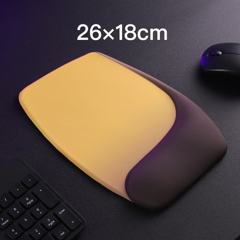 Yellow Memory Foam Wrist Rest Set - Ergonomic Mouse Pad & Keyboard Hand
