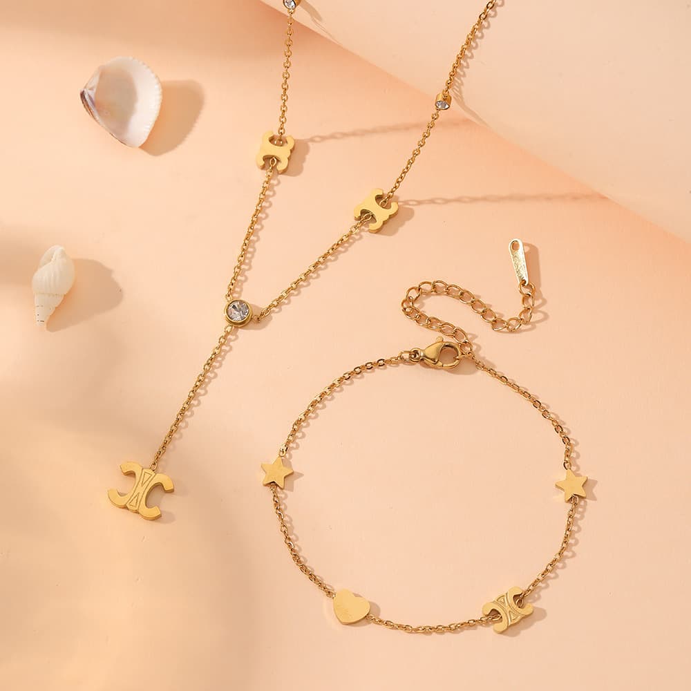Stainless Steel Jewelry Set - Elegance Meets Durability with Parisian Arc de