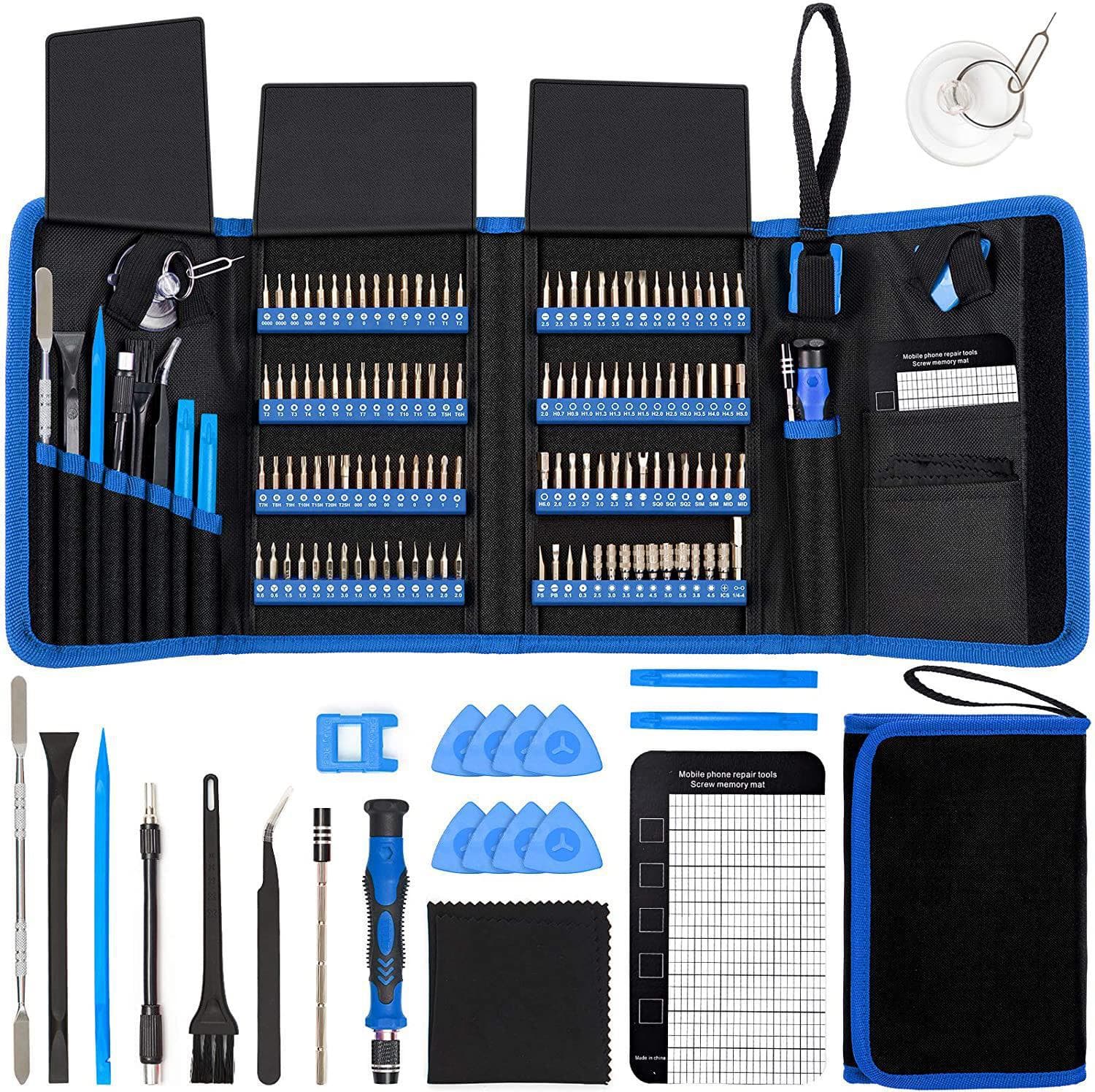 Professional 142-in-1 Precision Screwdriver Repair Tool Kit - Blue