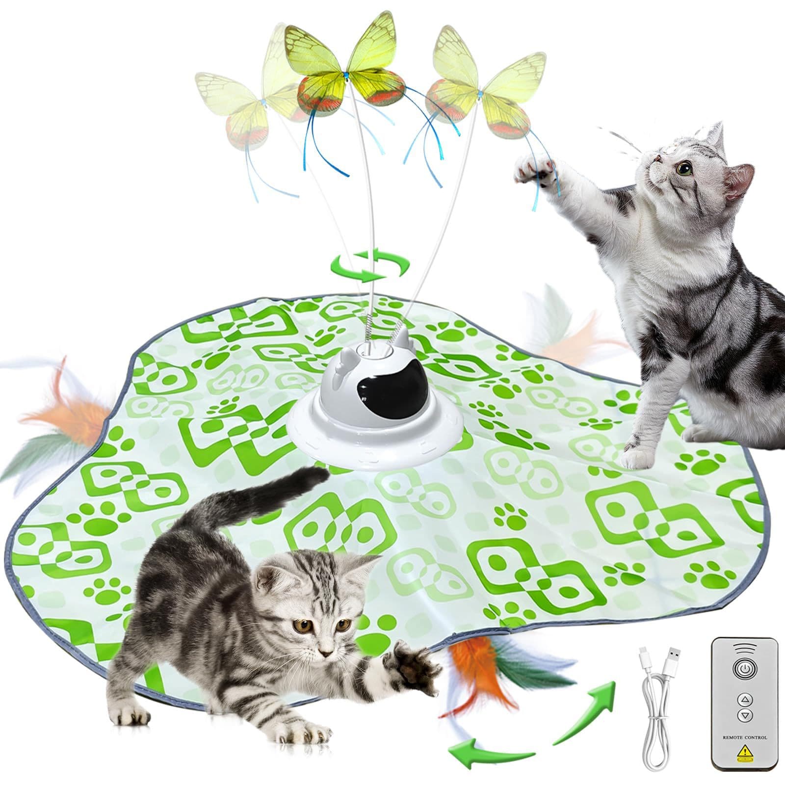 Green Interactive Cat Play Tunnel & Hunting Cover - Self-Entertaining Pet