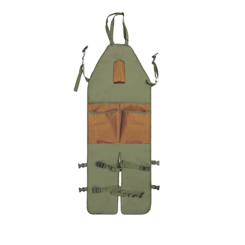 Brown Pocket Heavy-Duty Gardening Apron with Adjustable Straps