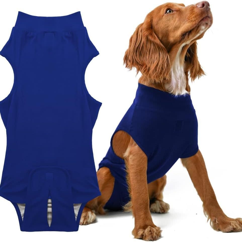 XS Blue Pet Physiological Suit - & Breathable Bamboo Modal Recovery Suit
