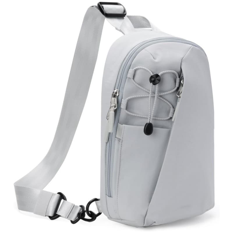 Grey Modern Urban Sling Bag Crossbody Chest Pack with Quick Adjustable Strap