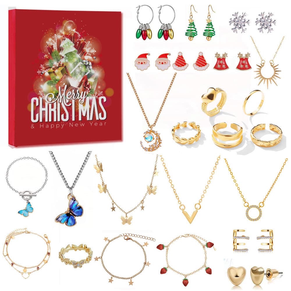 Santa Claus Edition Christmas Jewellery Advent Calendar 24 Day Countdown