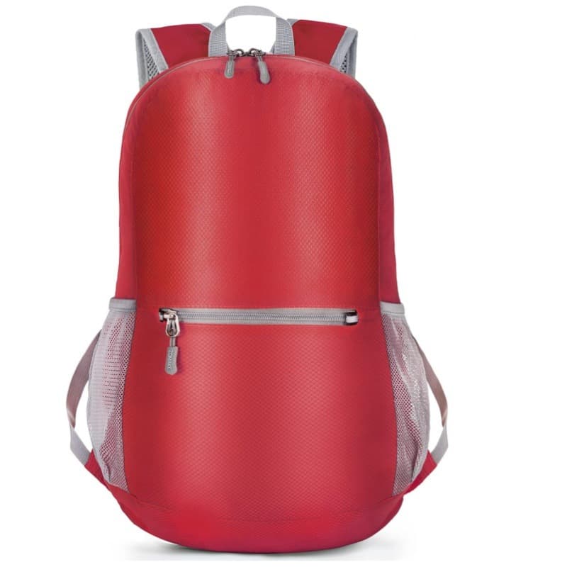 Red Ultra Lightweight Foldable Backpack Packable Daypack - Red Pockets
