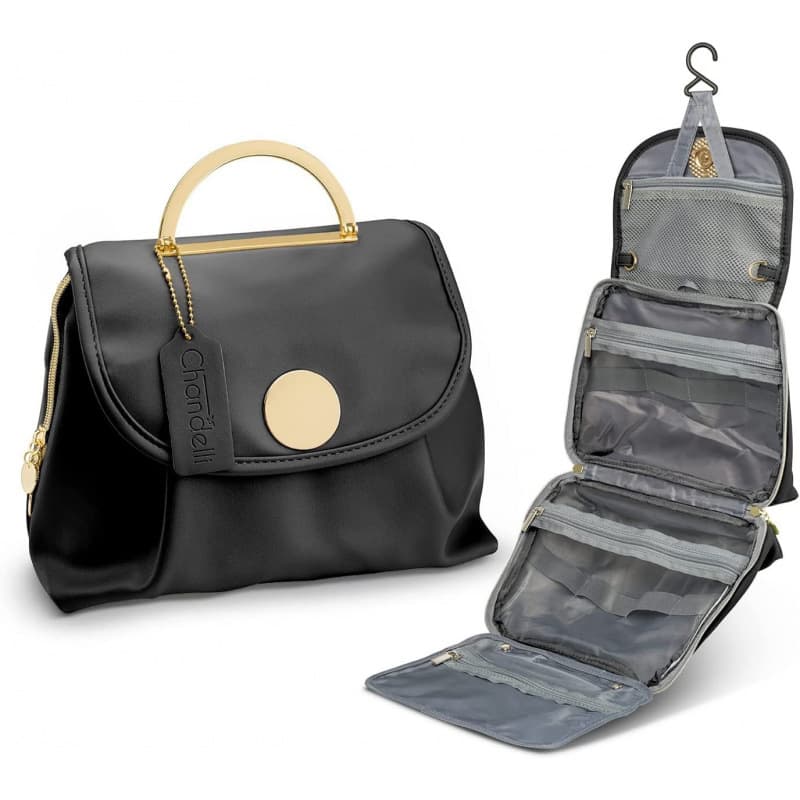 Black Large Hanging Toiletry Bag Waterproof Travel Cosmetic Organiser