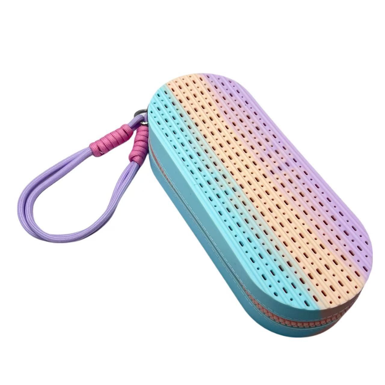 Blue-pink Breathable Silicone Swim Goggles Case Shockproof - Blue pink