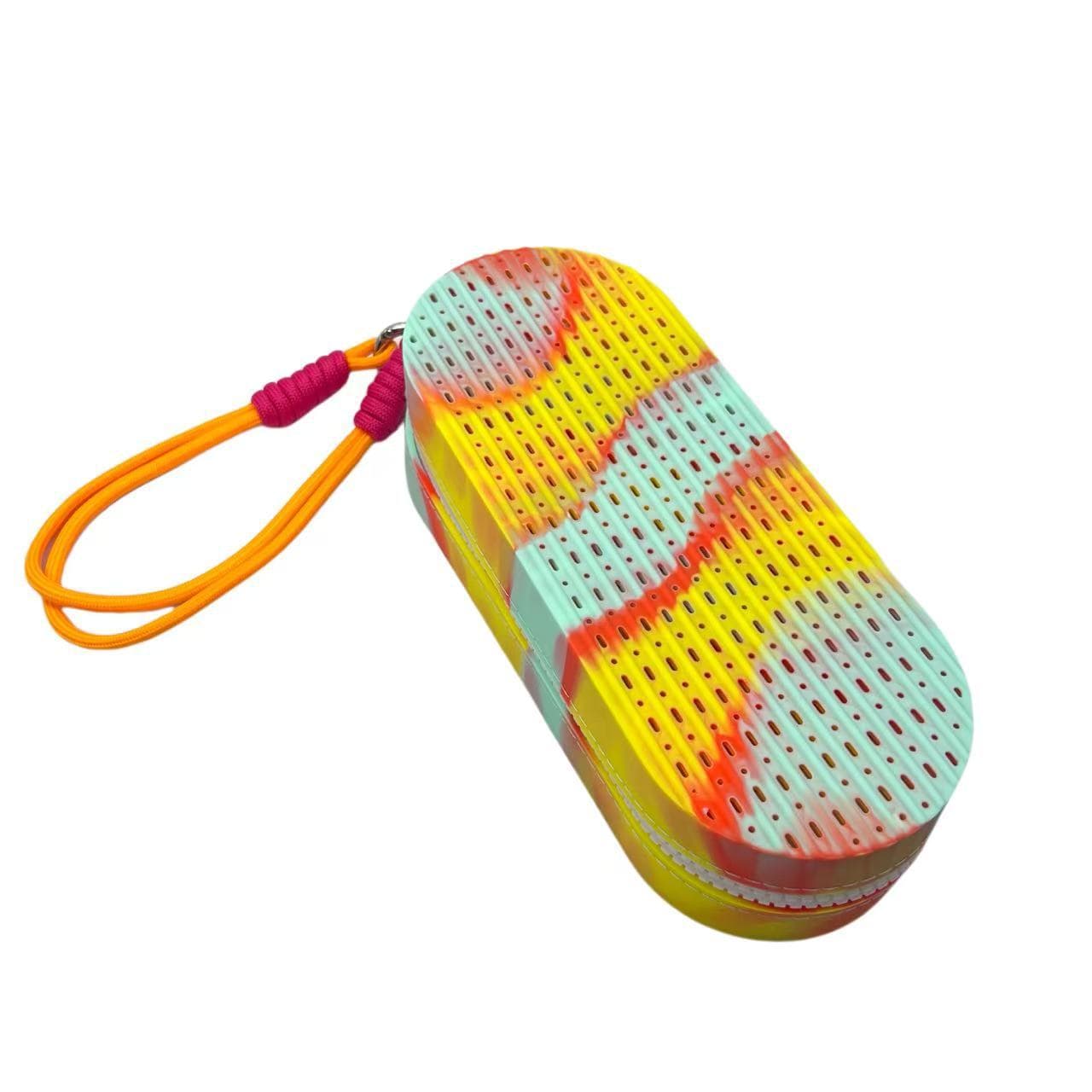 Yellow-blue Breathable Silicone Swim Goggles Case Shockproof - Blue Swim