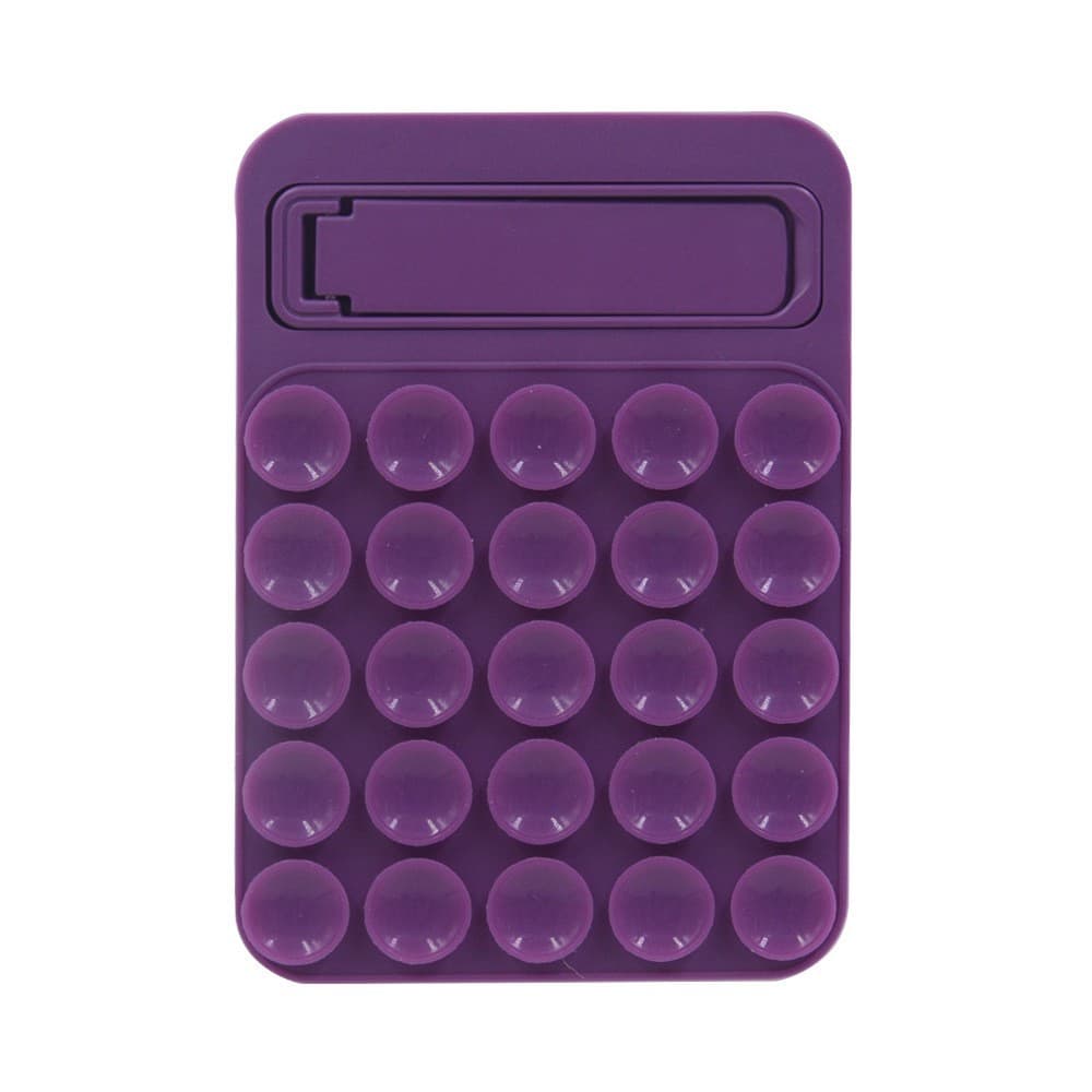 Purple 4 Pack Silicone Suction Phone Mount with Foldable Kickstand