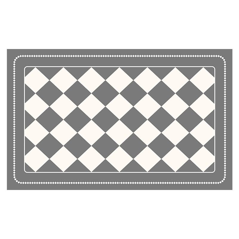 Grey Checkered Design Loofah Texture Shower Mat (40 × 60 cm) - Non-Slip PVC