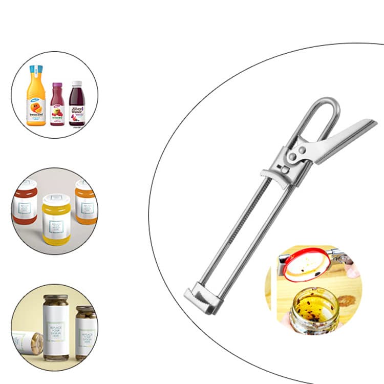2-Pack Adjustable Stainless Steel Jar Opener and Bottle Cap Remover