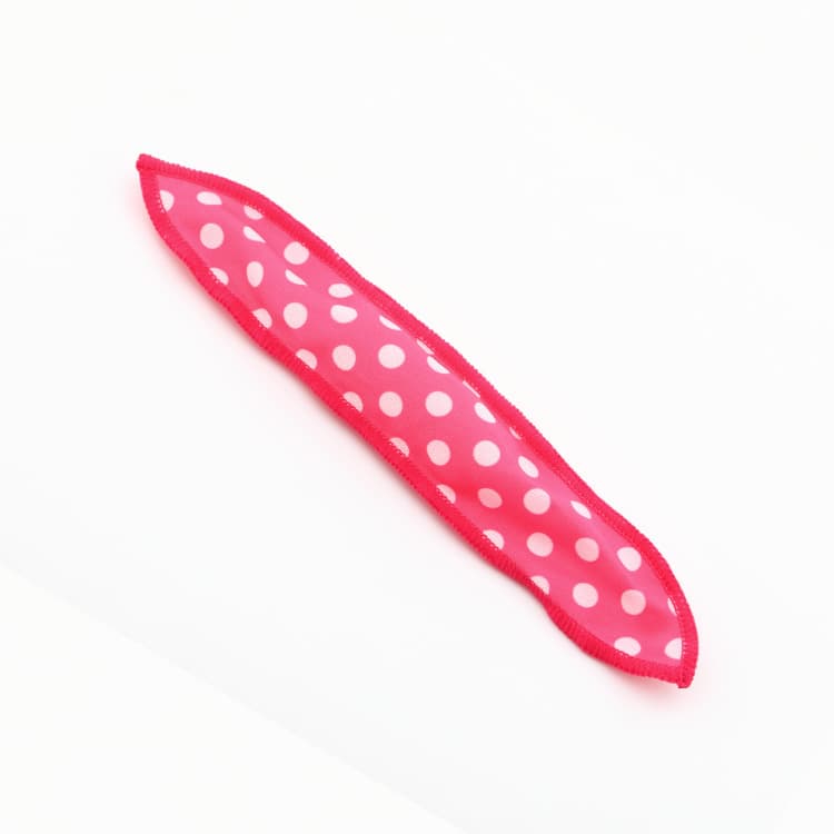 20-Pack Red Polka Dot Bow Sponge Hair Rollers Set - Soft Sleep Pillow Lazy