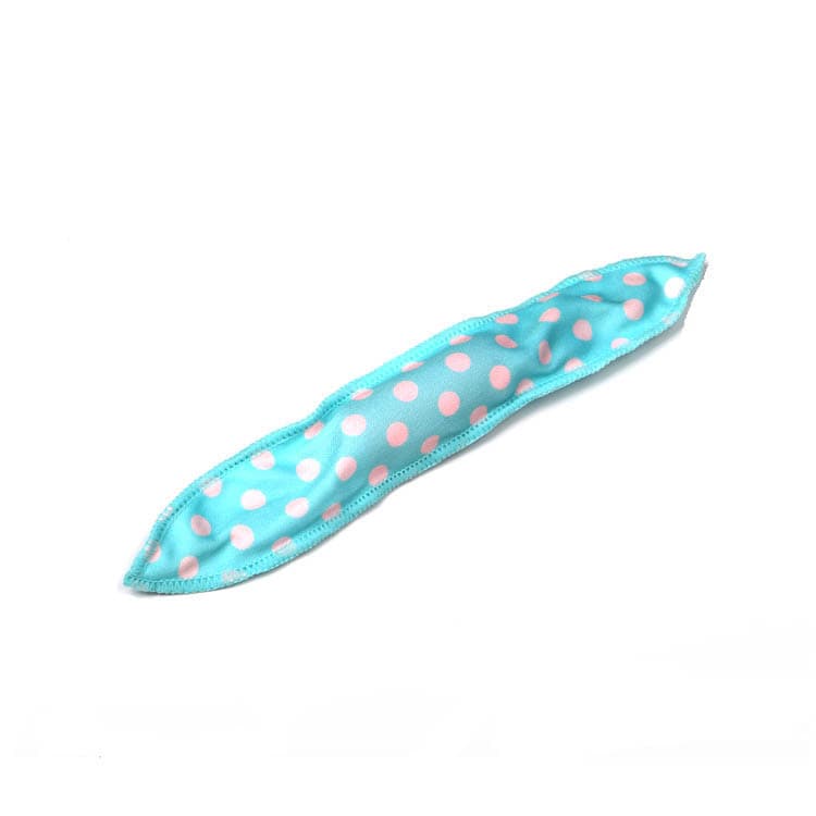 20-Pack Blue Polka Dot Bow Sponge Hair Rollers Set - Soft Sleep Pillow Lazy