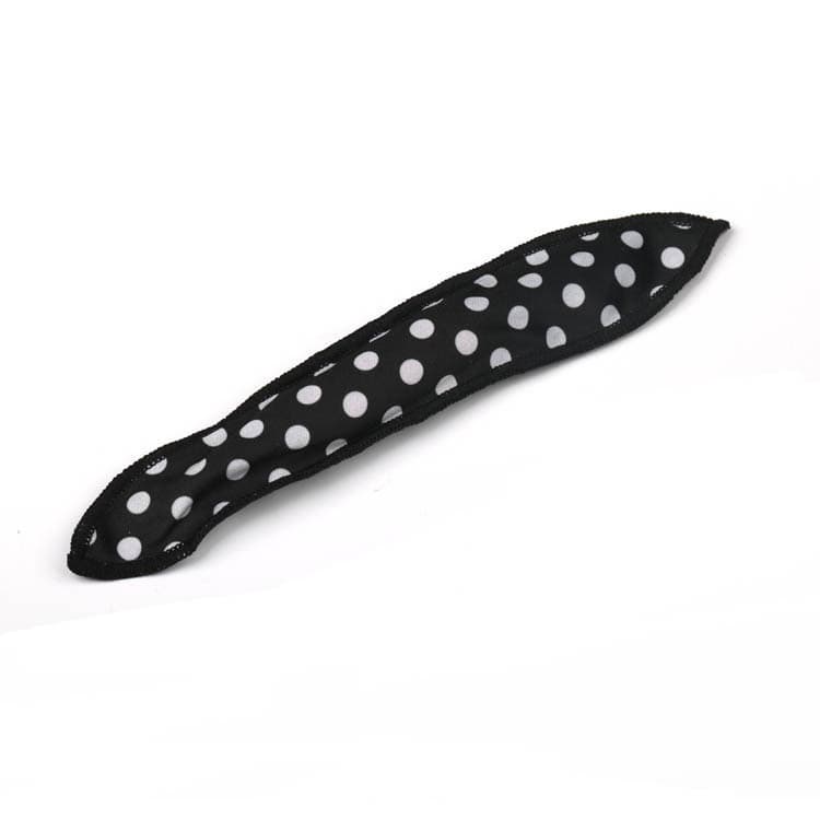 20-Pack Black Polka Dot Bow Sponge Hair Rollers Set - Soft Sleep Pillow Lazy