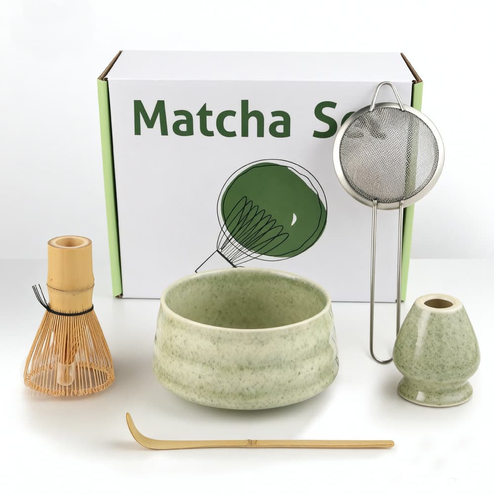 Matcha Color Ceremony 5-Piece Matcha Ceramic Tool Set - Gift Box - Color 5