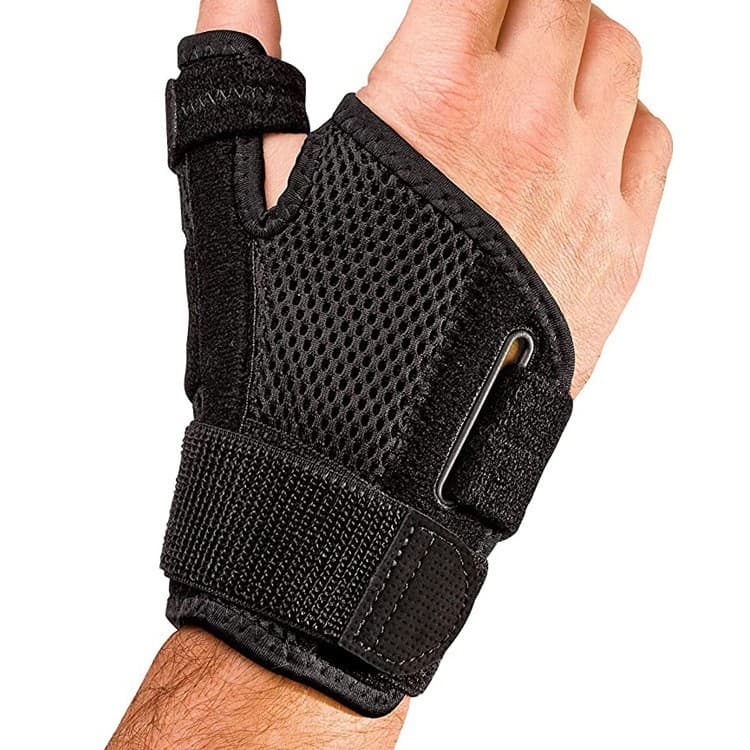 One Pair Adult Breathable Thumb Spica Splint Wrist Brace (Left & Right Hand)