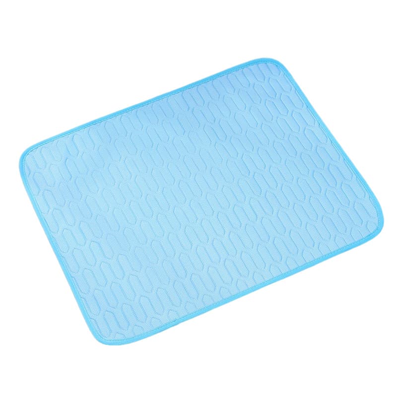 Blue Pet Summer Ice Silk Cooling Mat - Breathable Latex - Size 50 × 40 cm