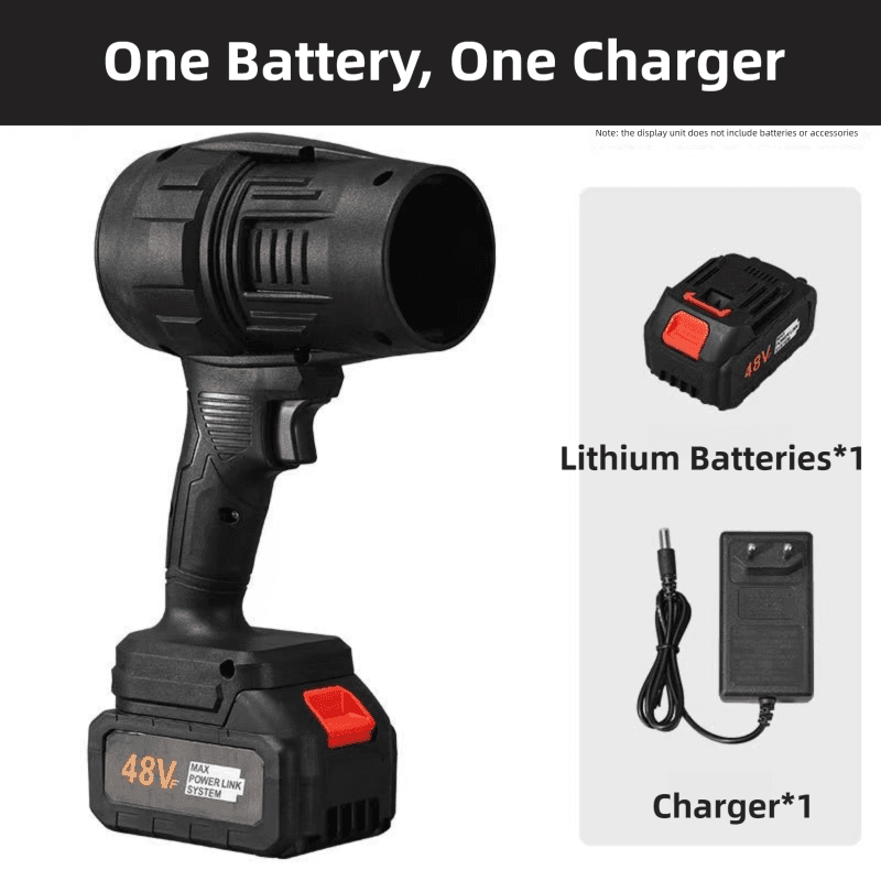 Black Ultra-High Power Cordless Turbine Air Blower With Lithium Battery