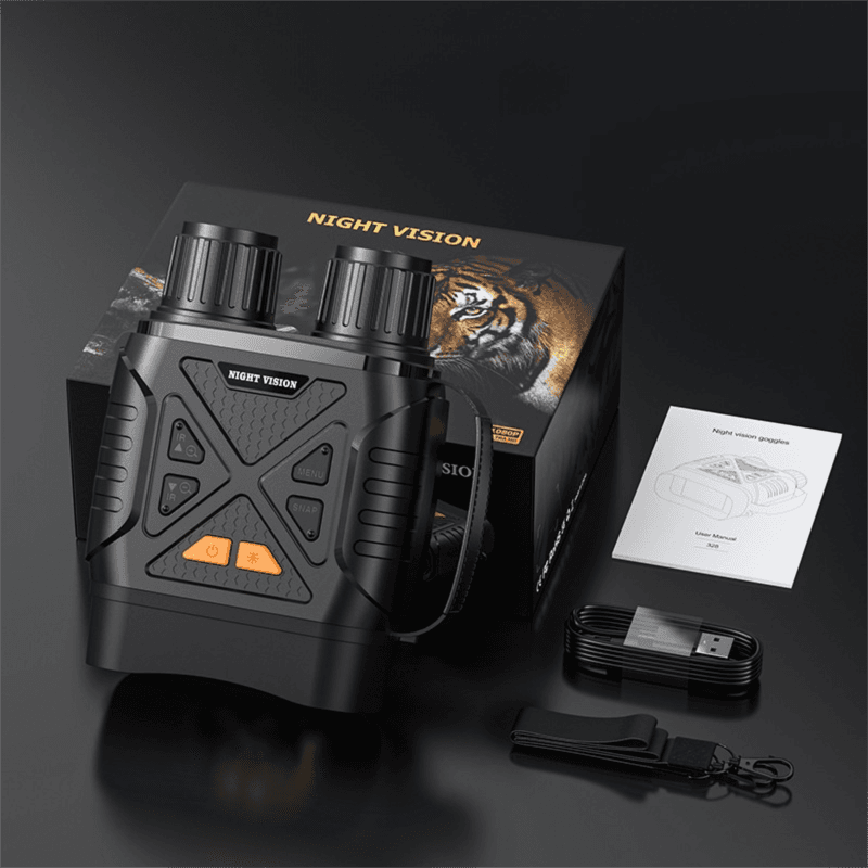 High-Definition Digital Infrared Night Vision Binoculars - 1080P Photo/Video
