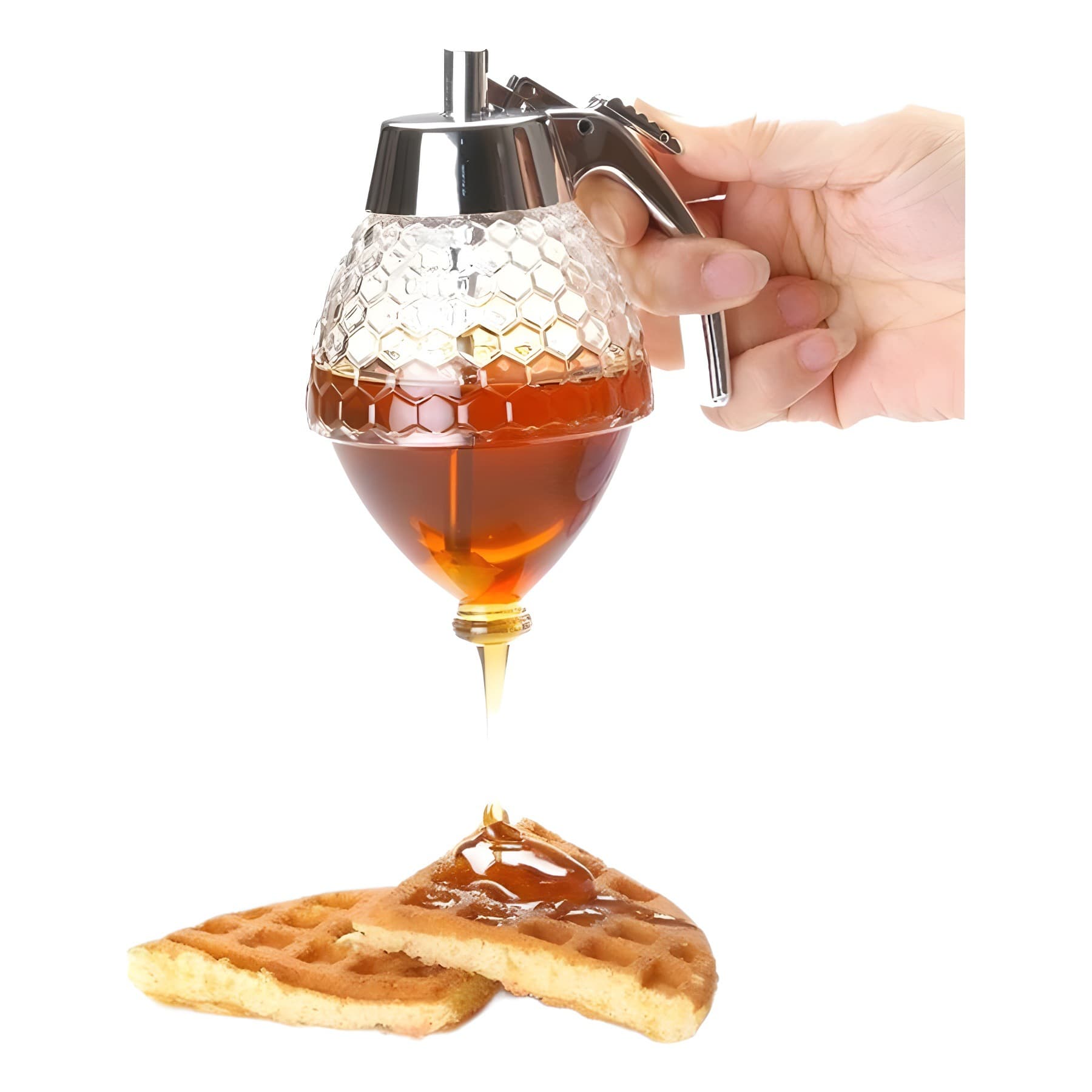 200 ml No-Drip Press Honey Syrup Jam Dispenser with Bottom Flow Design