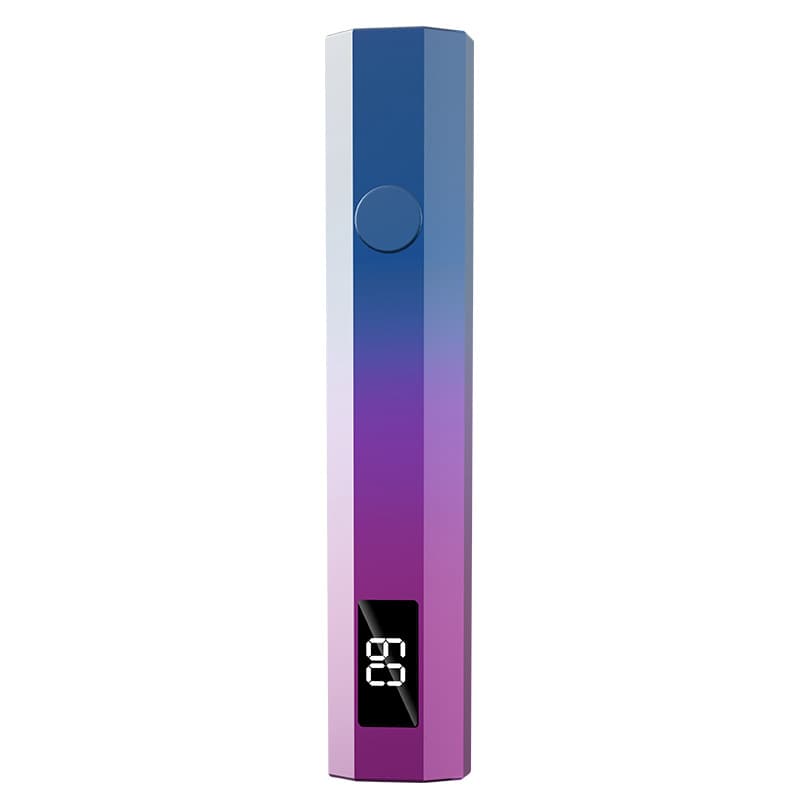 Gradient Purple Mini Handheld LED/UV Manicure Light with Digital Display