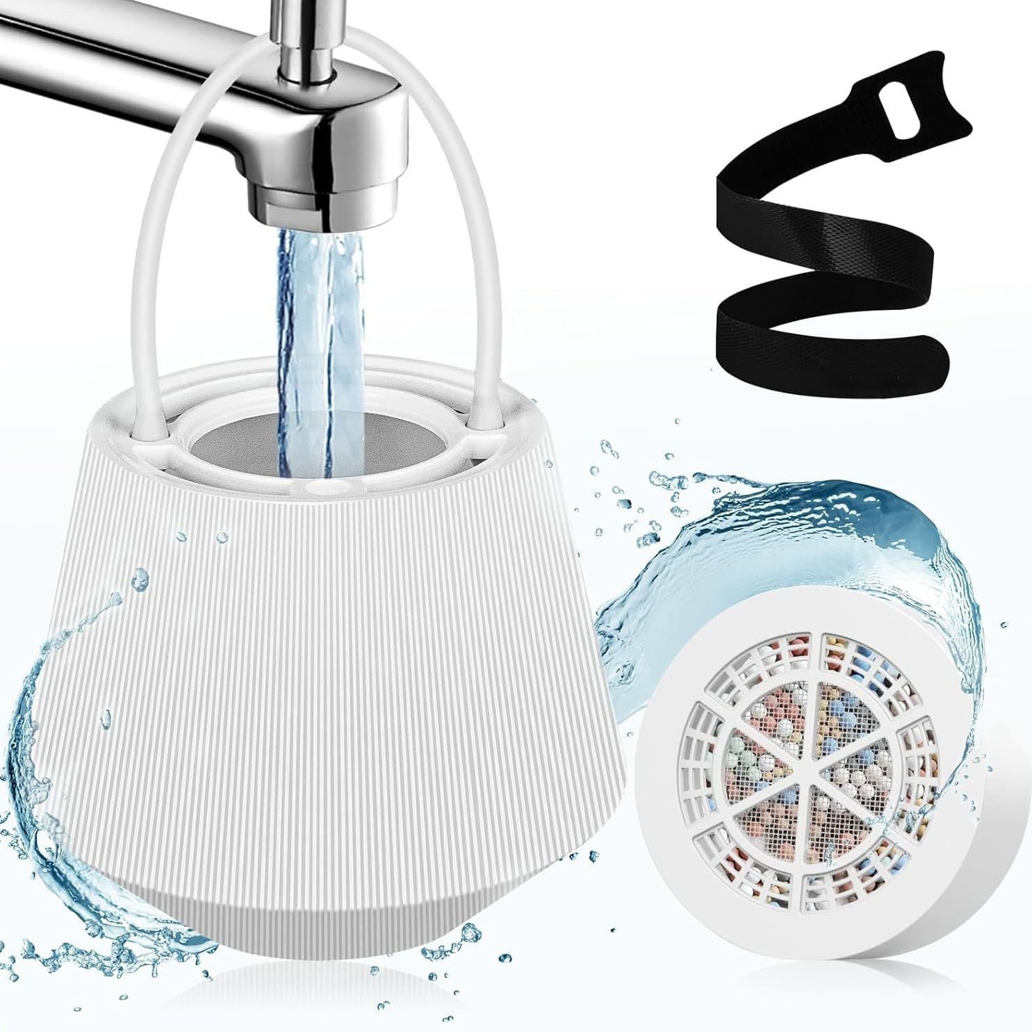 White Hanging Bathtub Water Purifier with 8-15 Stage Ceramic Filter Core