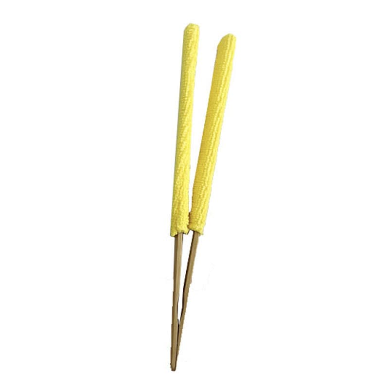 Yellow 3 Pack Microfiber Plant Leaf Cleaning Tongs with Removable Sleeves