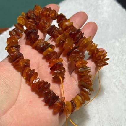 Approx 12mm Irregular Amber Loose Beads - Natural Old Wax Style Honey