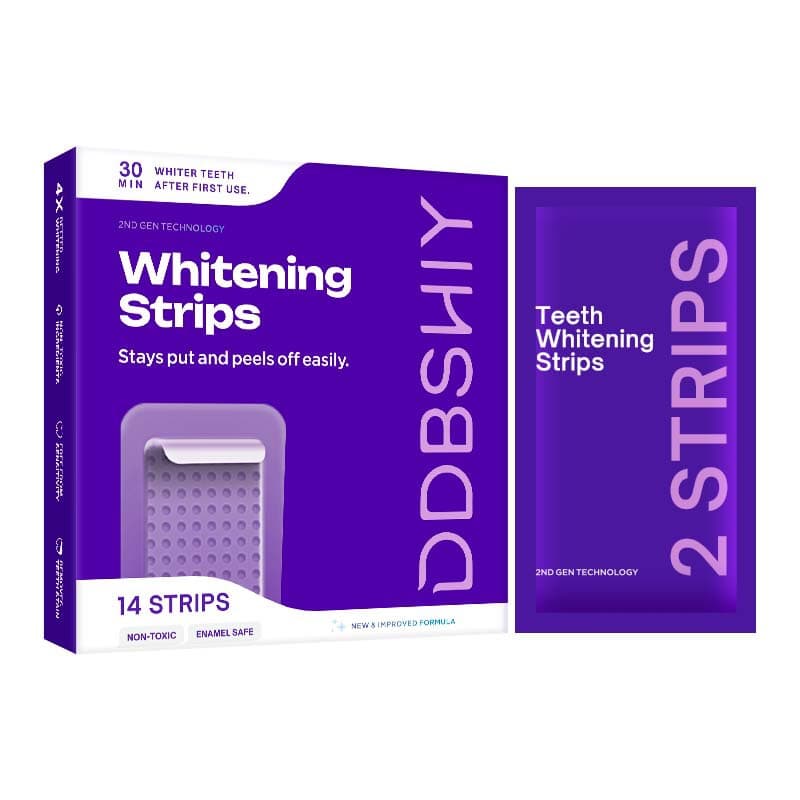 Professional Enamel-Safe Teeth Whitening Strips (12 Strips per Pack)