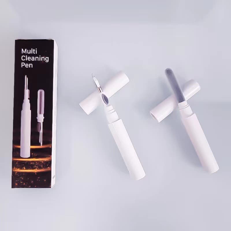 3-in-1 White Bluetooth Earbuds Cleaning Pen (2-Pack) - Soft Brush & Metal