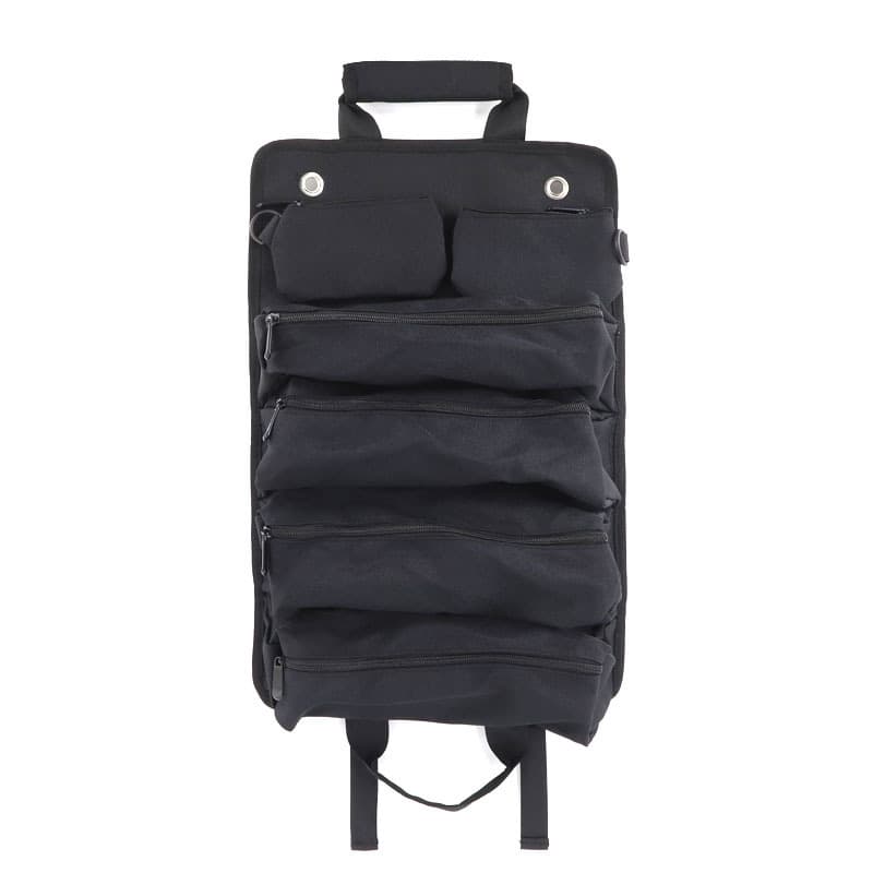 Black Heavy-Duty Oxford Cloth Roll-Up Tool Organizer - Detachable