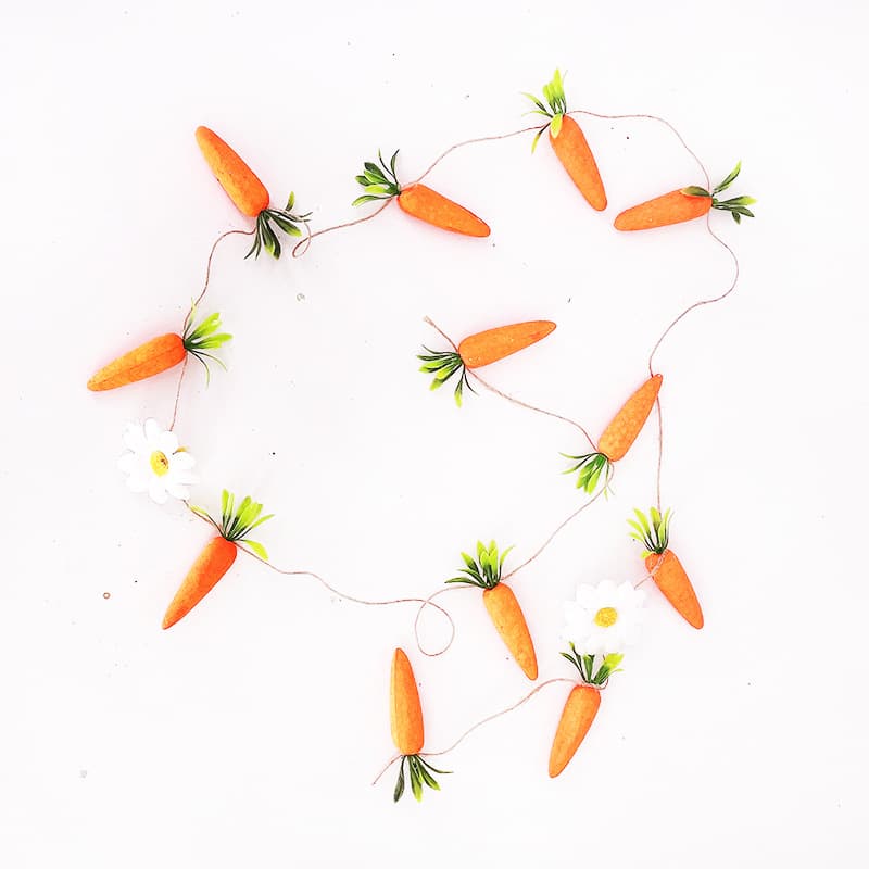 2-Pack 125 cm Easter Carrot Hemp Rope Hanging Bunting - Festive Rabbit
