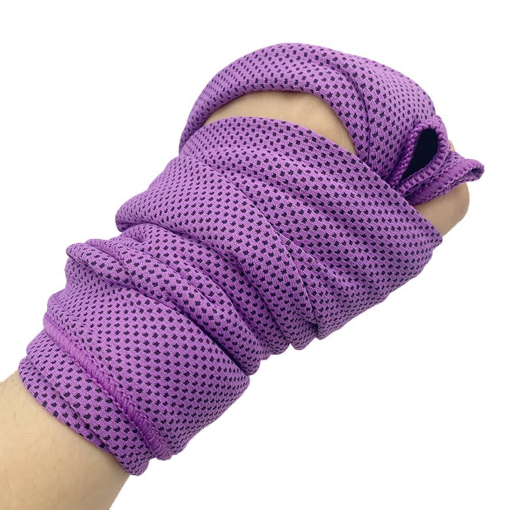 Purple 4-Piece Portable Cooling Towel Set - Quick-Dry Ice-Cool Towel