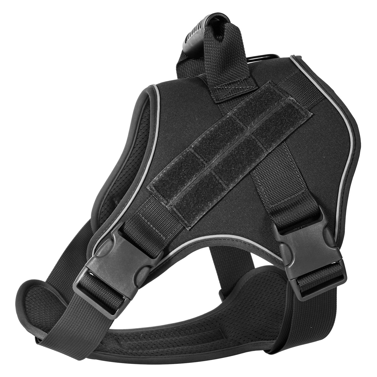 S Black Professional Tactical No-Pull Dog Harness - Reflective Breathable