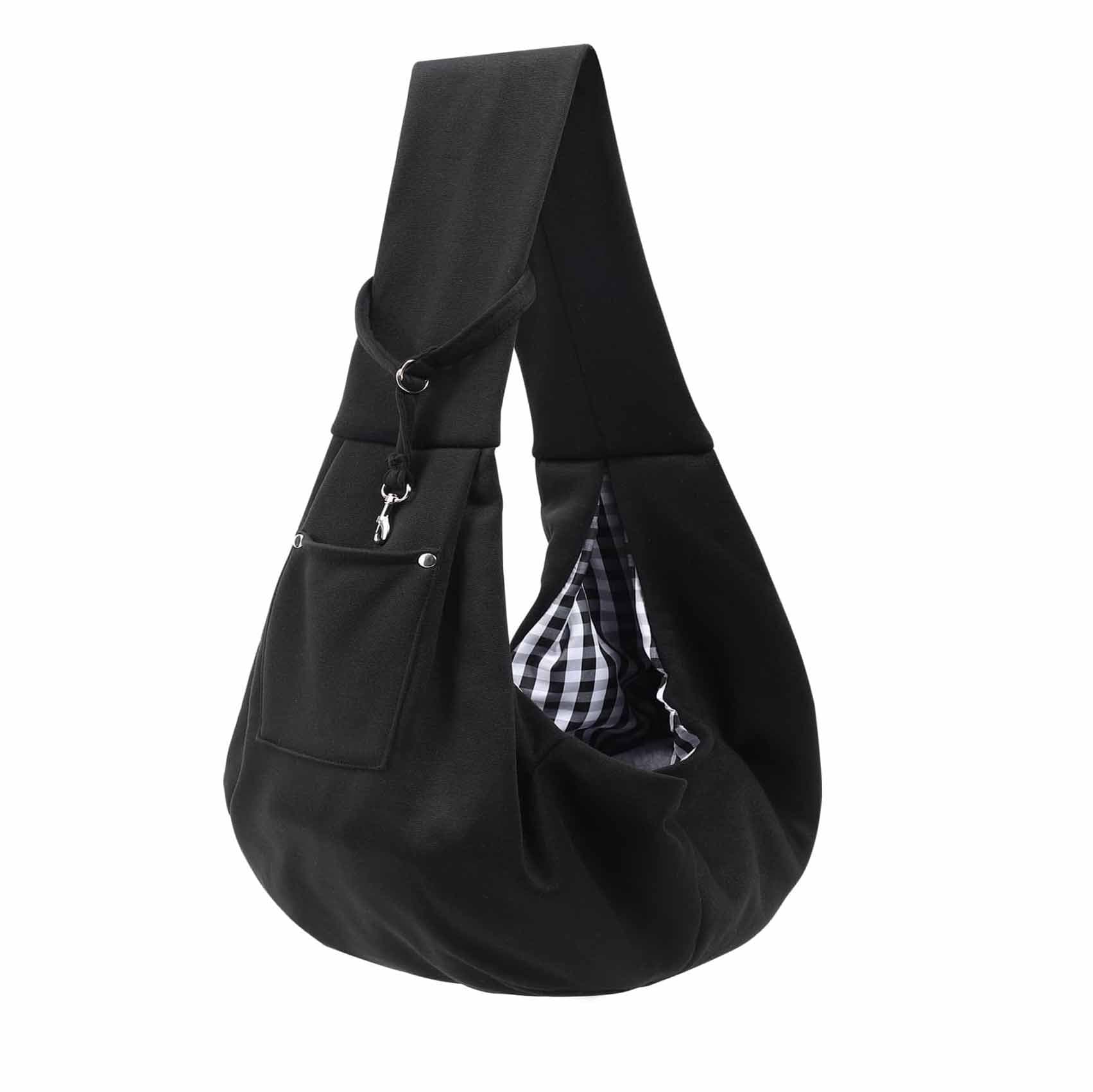 Black Portable Pet Carrier Backpack - Adjustable Shoulder Sling