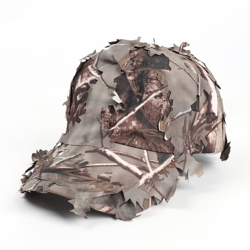 Brown 3D Leaf Camouflage Baseball Cap - American-Style Outdoor Tactical Hat