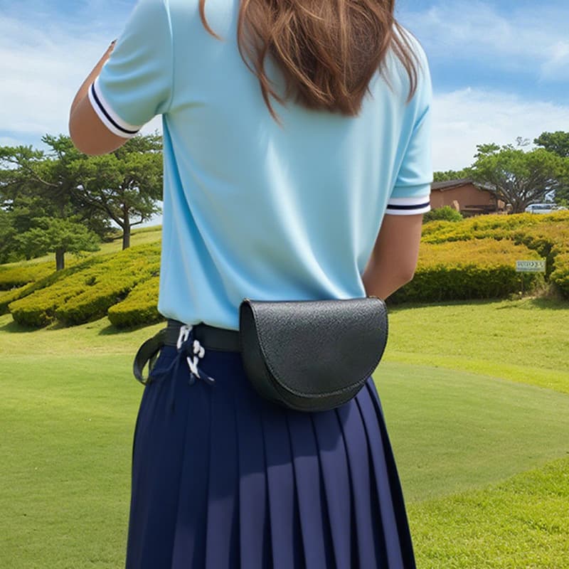 Black Golf Range Finder Waist Pack - Compact and Functional Golf Accessory