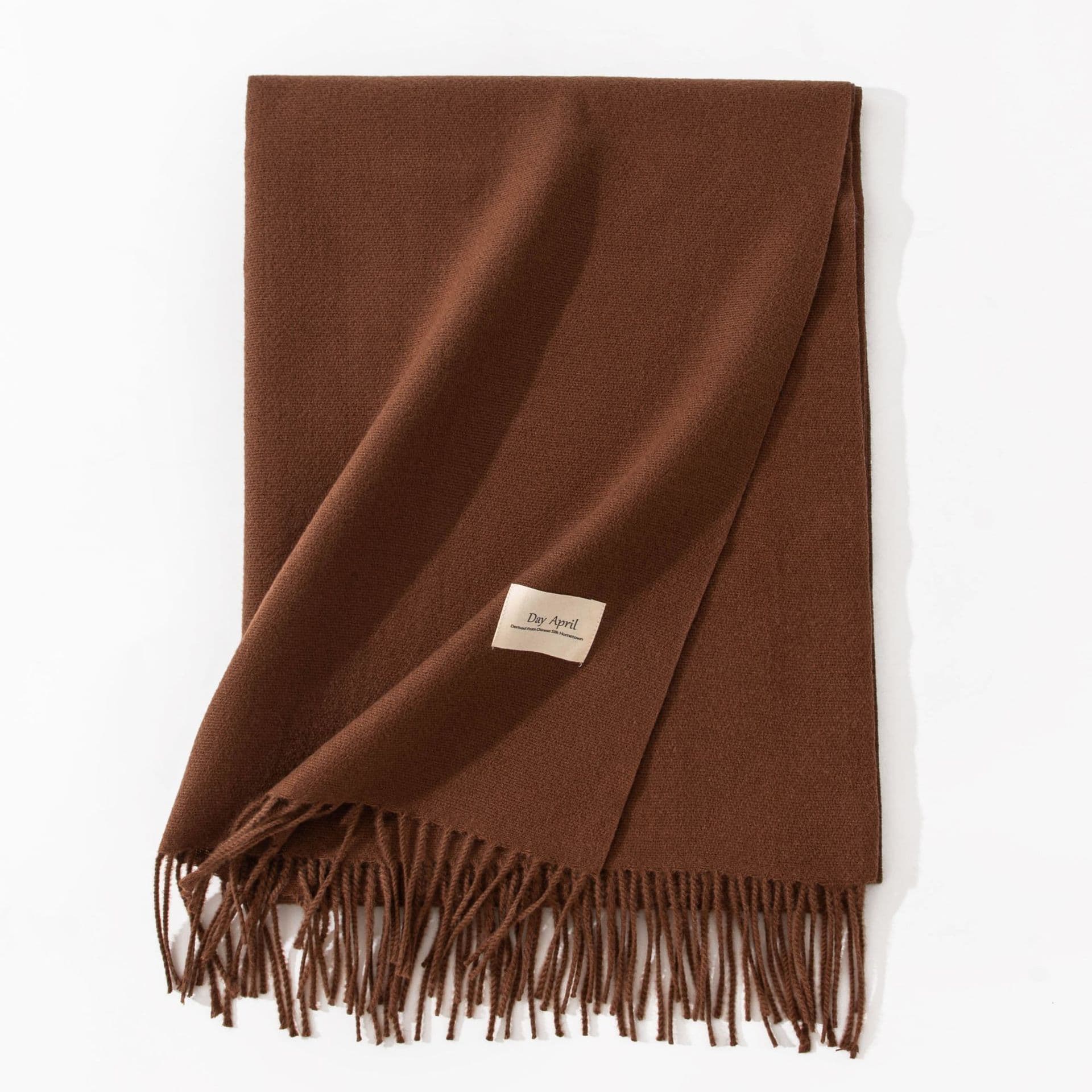Coffee Autumn & Winter Korean-Style Women's Cashmere-Like Scarf - Solid
