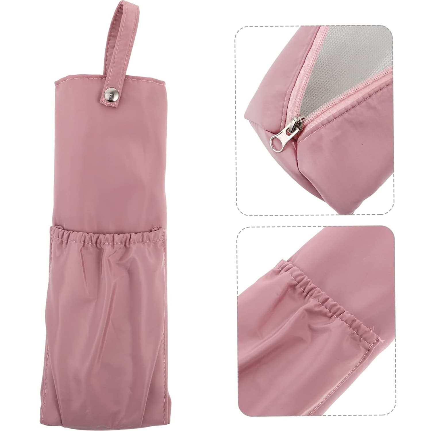 Pink Heat-Resistant Styling Tool Organizer - Compact, Hanging Storage Pouch