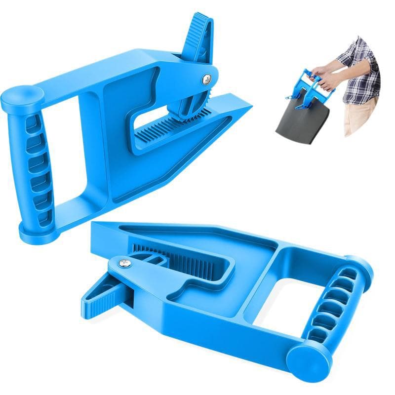 Blue Mat Lifter Handle 2-Piece Set - Lightweight Plastic Tool for Easy