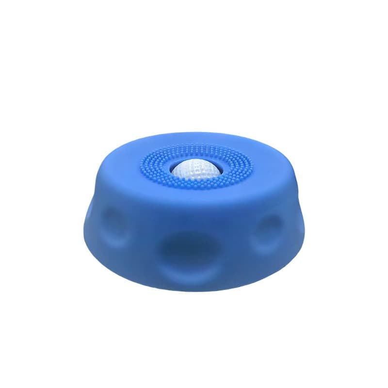 Blue Silicone Dog Liquid Lick Bowl with Floating Fun Ball - Interactive Slow