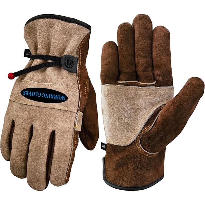 Size S Cowhide Work Gloves for Welding Gardening and Outdoor Camping Thorn