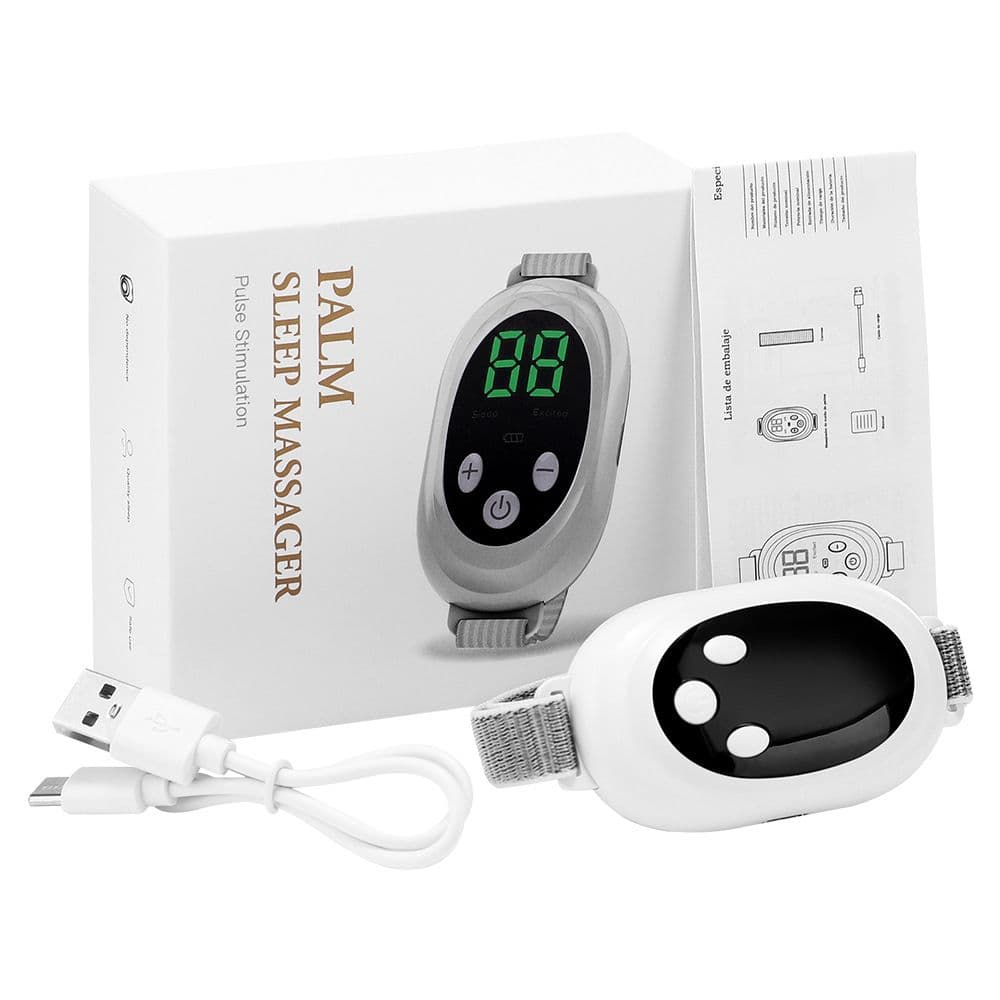 White Smart EMS Sleep Aid Device with Digital Display & 20 Intensity Levels