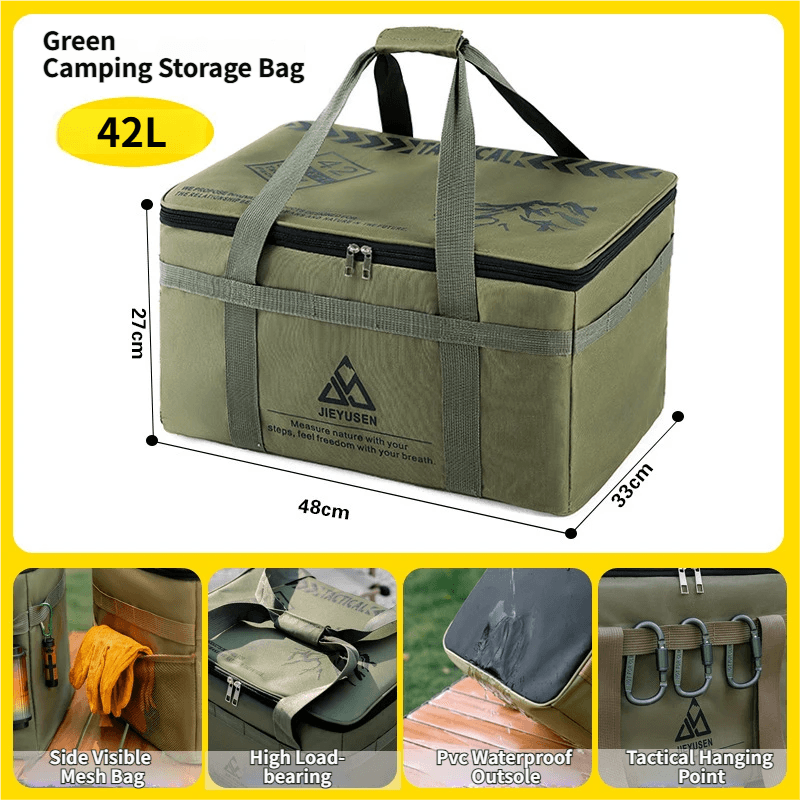 42L Collapsible Outdoor Tactical Organizer, Oxford Fabric Large Capacity