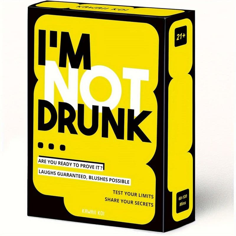 I'M NOT DRUNK Drinking 55-Card Game - Compact Party Fun Multiple Players