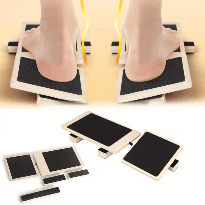 2-Pack Professional Wooden Balance Boards Set - Ankle Rehabilitation