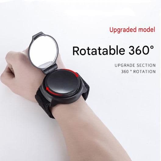 Bicycle Wrist Rearview Mirror 360 Rotatable - Adjustable Wrist Mounted