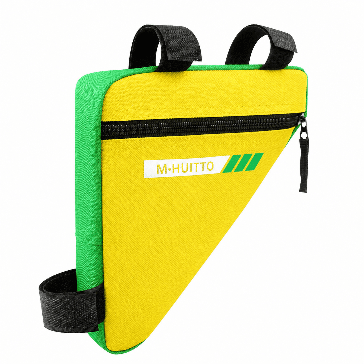 Yellow-green Bicycle Frame Bag - Triangular Storage Bag for Cycling, Outdoor
