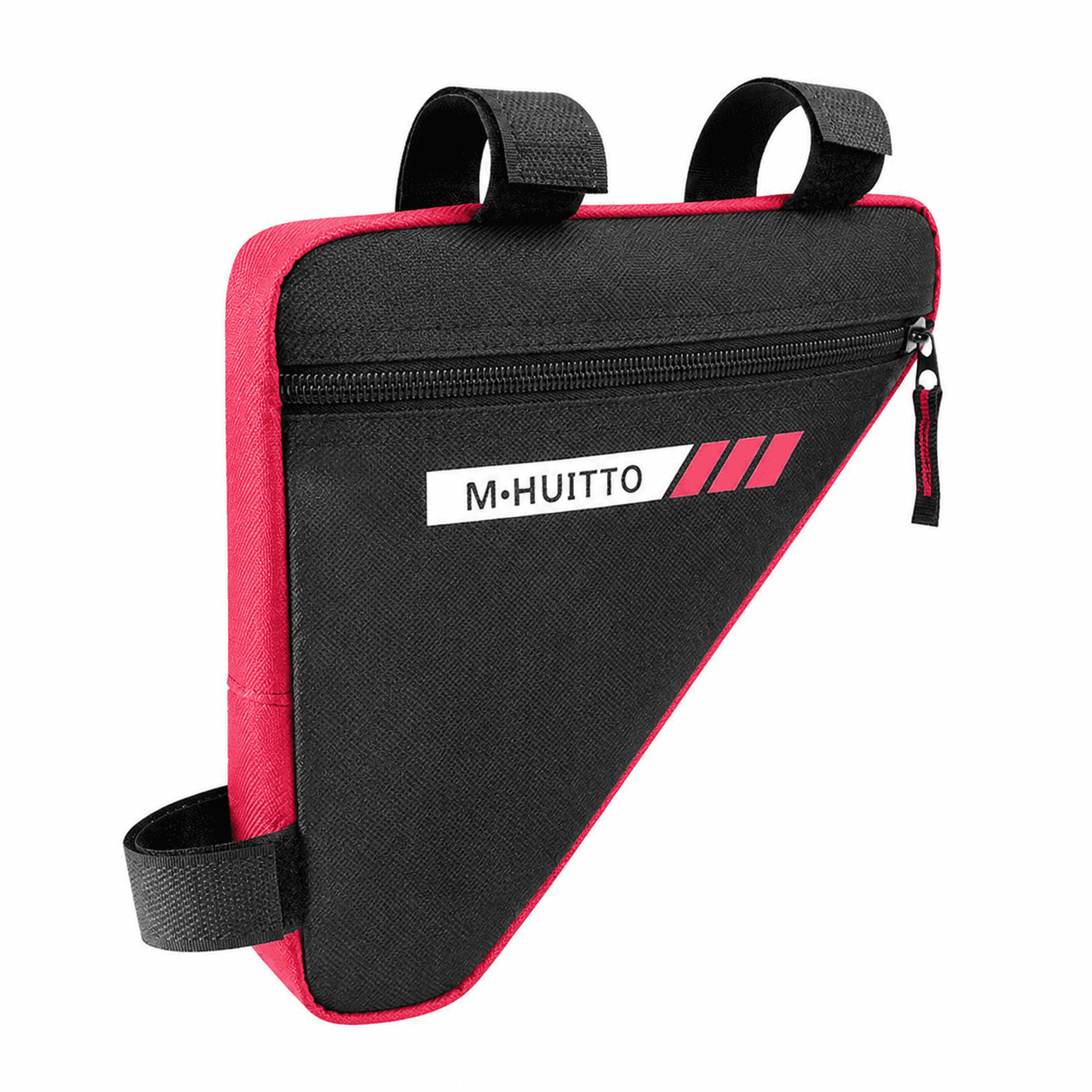 Black-red Bicycle Frame Bag - Triangular Storage Bag for Cycling, Outdoor